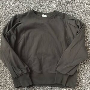 Green soft crew neck sweater